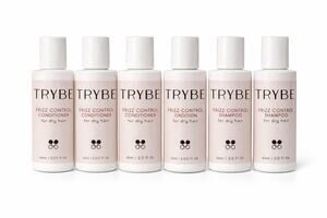 TRYBE Frizz Control Shampoo & Conditioner 2.0 Fl.oz Travel Size Set of 6